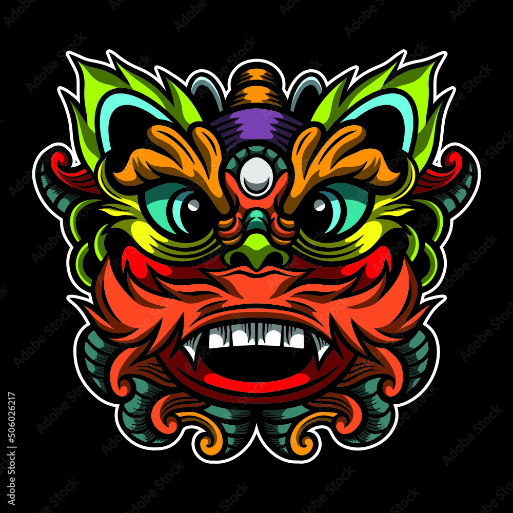 Lion Chinese Hand Drawn Illustration Lion Chinese Hand Drawn Illustration