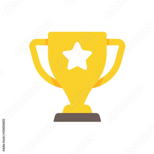 golden trophy For the winners of the sport achievement award concept