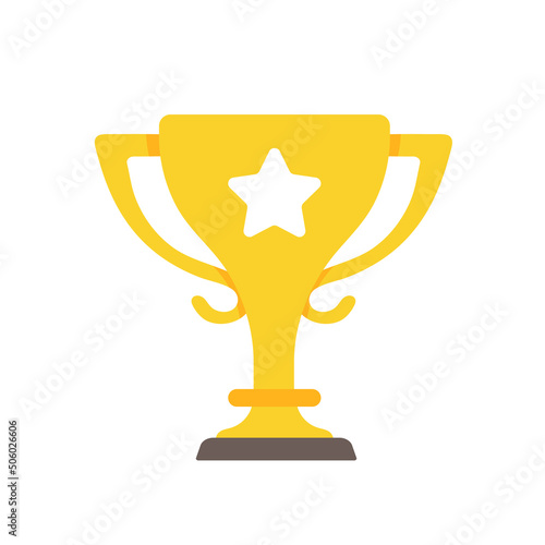 golden trophy For the winners of the sport achievement award concept