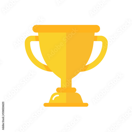golden trophy For the winners of the sport achievement award concept