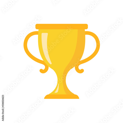 golden trophy For the winners of the sport achievement award concept