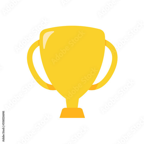 golden trophy For the winners of the sport achievement award concept