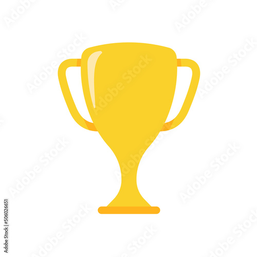 golden trophy For the winners of the sport achievement award concept