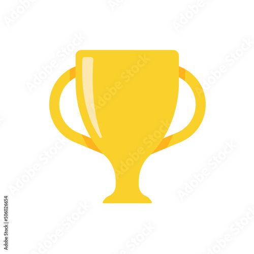 golden trophy For the winners of the sport achievement award concept