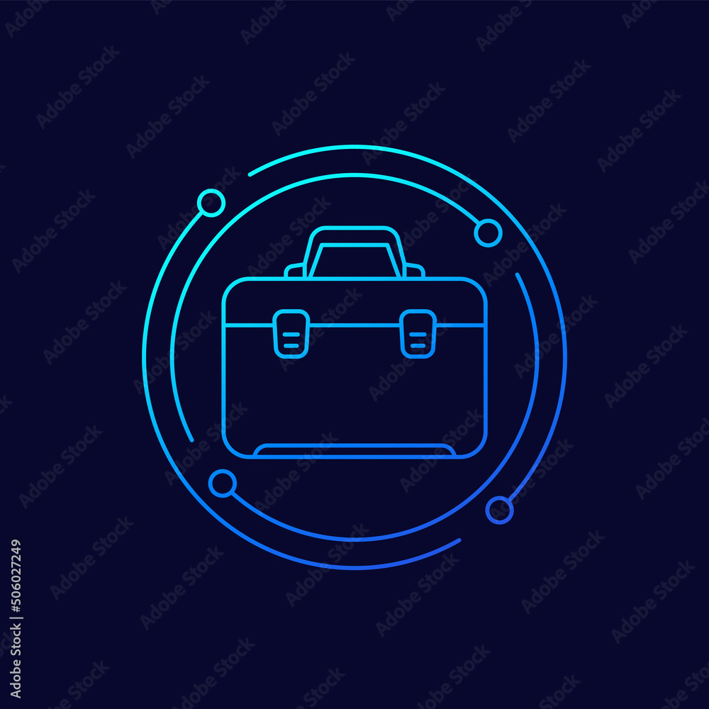 Tool box icon, linear design Tool box icon, linear design
