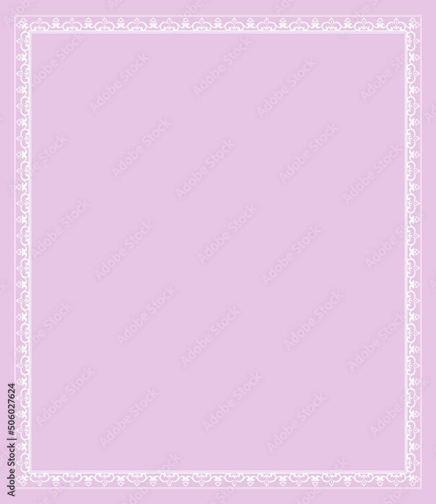 Decorative frame Elegant vector element for design in Eastern style, place for text. Floral pink and white border. Lace illustration for invitations and greeting cards Decorative frame Elegant vector element for design in Eastern style, place for text. Floral pink and white border. Lace illustration for invitations and greeting cards