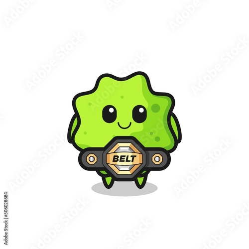 the MMA fighter splat mascot with a belt