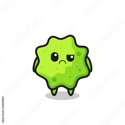the mascot of the splat with sceptical face
