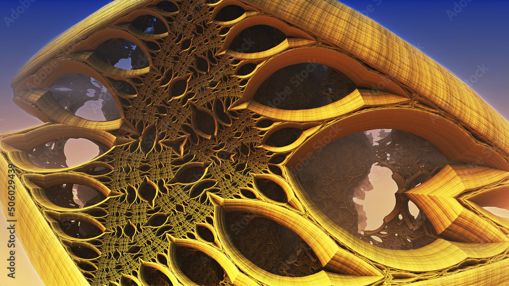 Alien planet render, abstract bacground 3D mysterious organic ...