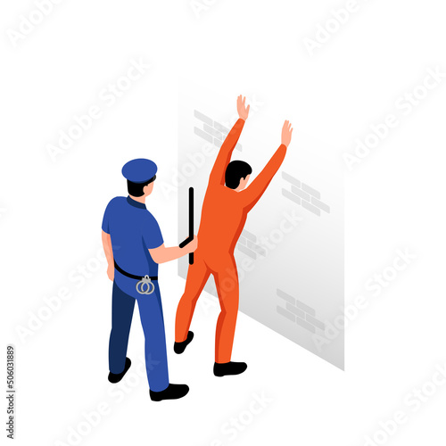 Prison Punishment Isometric Composition