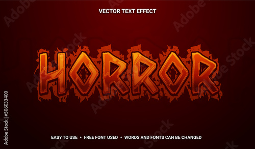 Horror Editable Vector Text Effect