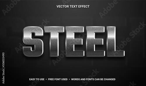 Steel Editable Vector Text Effect