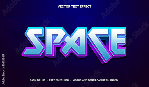 Space Editable Vector Text Effect