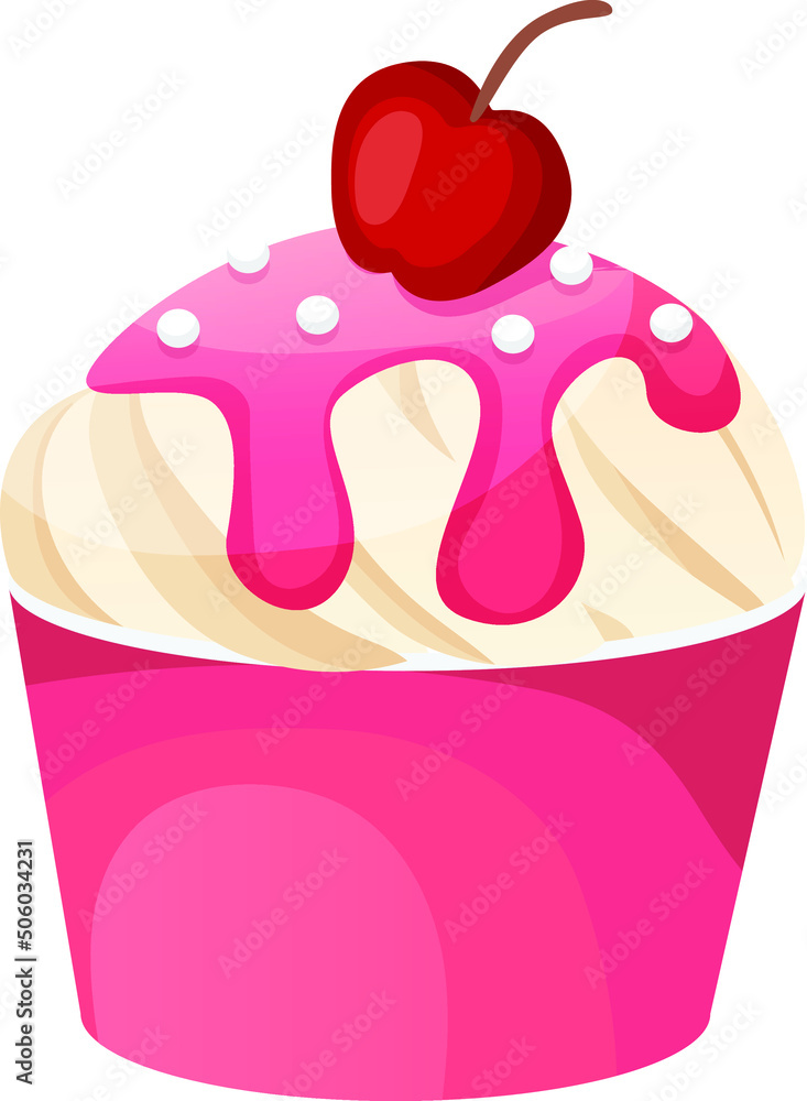 Ice cream isolated vector icon. line, solid food design element. Ice-cream vector icon. food design element. Ice cream.