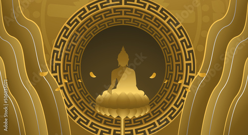 Background for makha bucha day
,Vesak Day, Atthami Puja Day, Asanha Bucha Day. photo