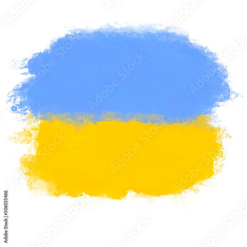 Ukrainian flag, blue and yellow, freedom, Ukraine, hand drawn, watercolor background, national symbol, Aquarell style 