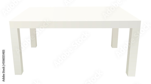Vector rectangular side table illustration