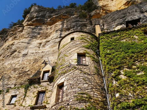 Obraz na plátně Manoir troglodyte Van Nifterik à la Roque-Gageac en Dordogne dans le Périgord no