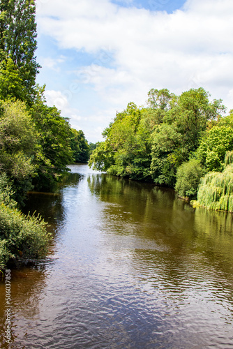 Clisson. La Sèvre-Nantaise vue depuis le Pont de la Vallée. Loire-Atlantique. Pays de la Loire  photo