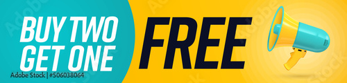 Buy two get one free sale header banner