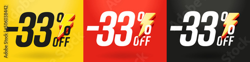 Minus 33 percent off flash sale sticker