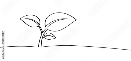 Go Organic, vegan with leaves, Bio, eco icon or symbol. lactose free, no meat, healthy, fresh food. Green logo. Vegetarian healthy food. Nature, ecology. Plant growing out of the ground with leaf. 