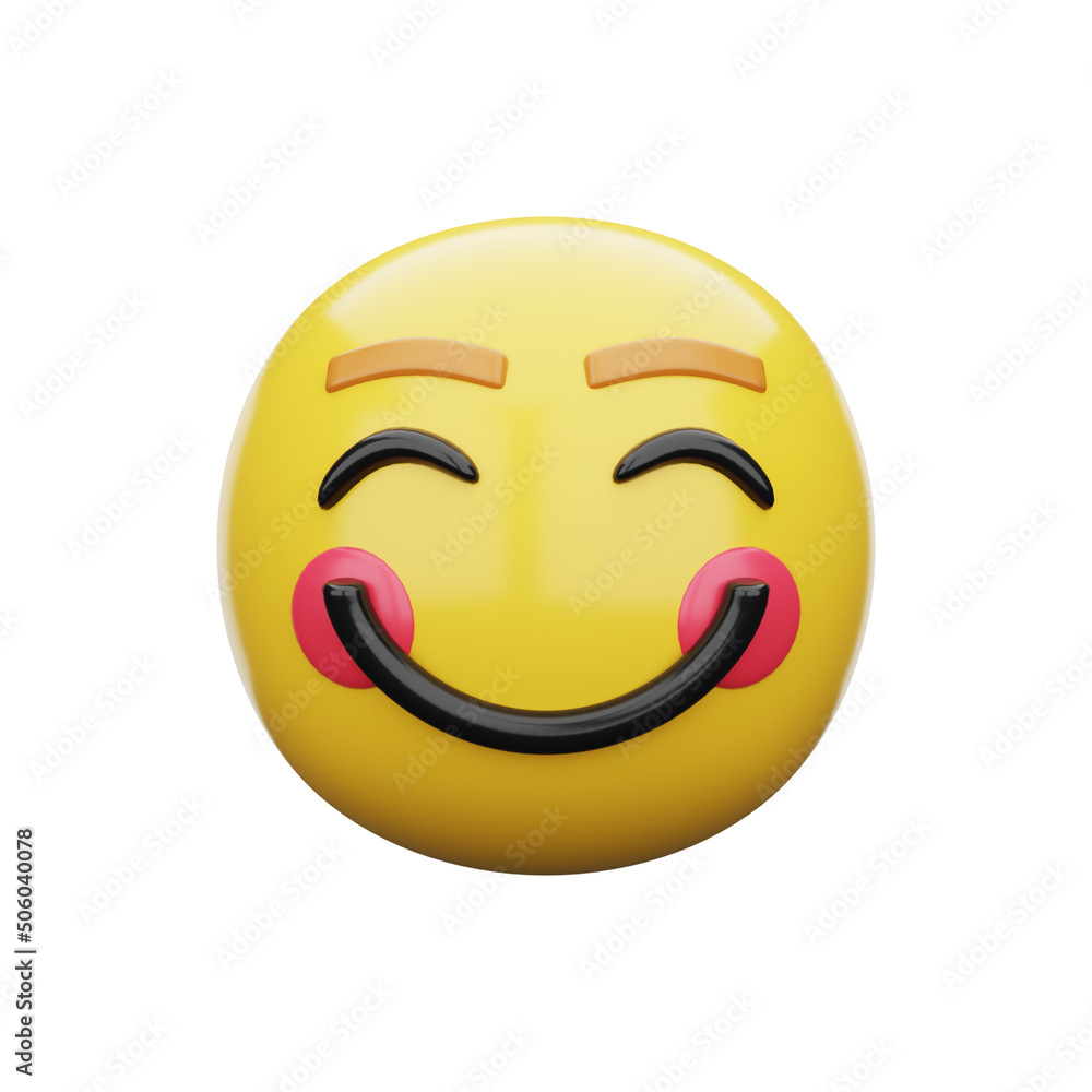 Fototapeta premium 3d emoji Smiling Face