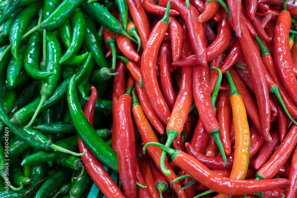 red and green peppers