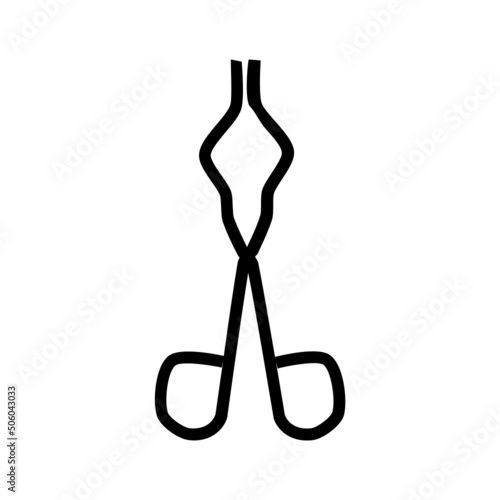 Black line icon for Crucible 