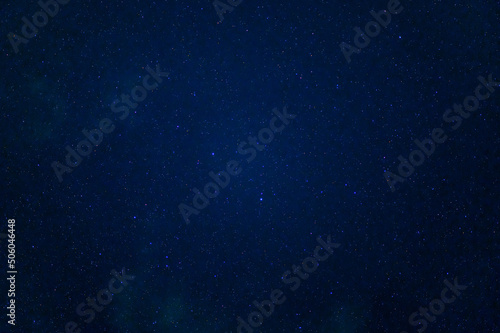 starry sky with stars, the Milky Way and the galaxy at night on a dark blue background © alexkoral