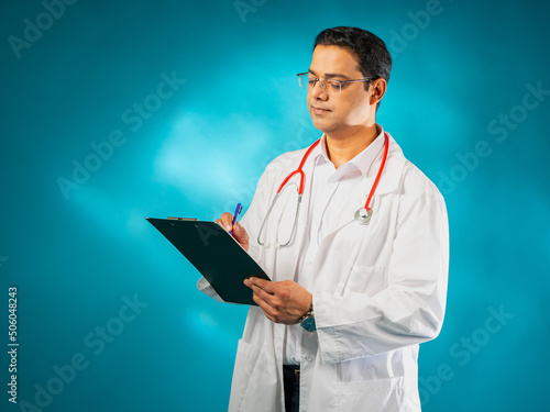 Doctor student. Man in whit...