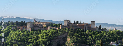 Panorama of la Alhambra, a tourist landmark in Granada, Spain © EFStock