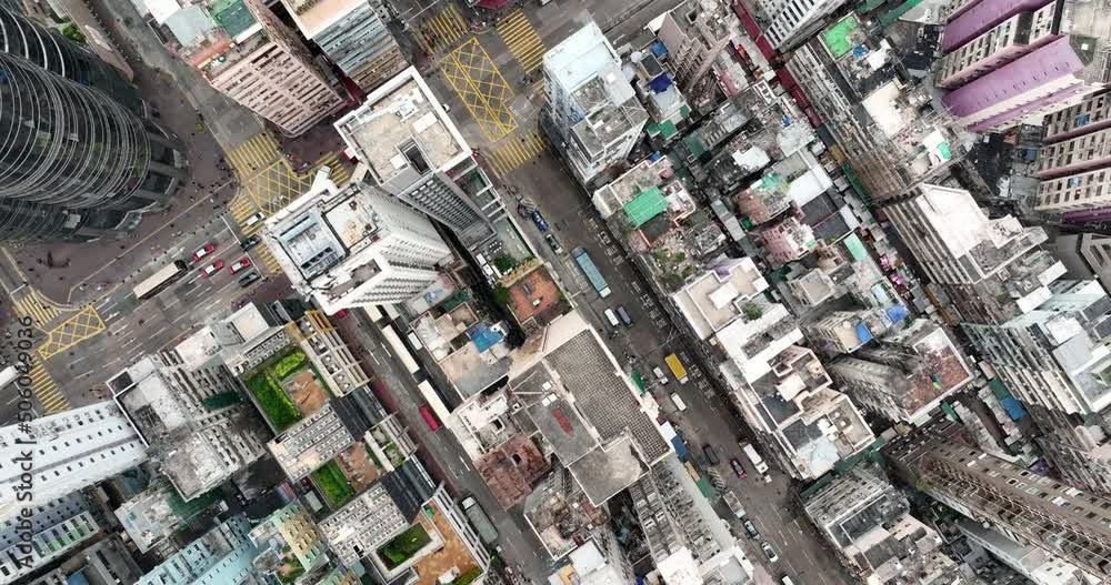 Top down view of Hong Kong Mong Kok city Top down view of Hong Kong Mong Kok city