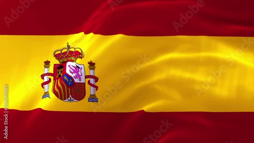 Wallpaper Mural Waving realistic animation Spain flag Torontodigital.ca