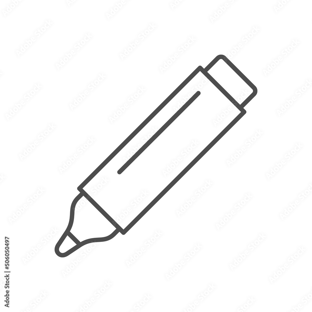 Felt tip marker line icon Felt tip marker line icon