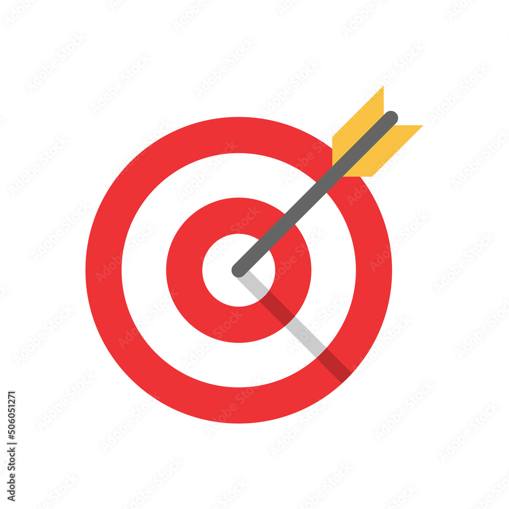 Red aim, arrow, Idea concept, perfect hit, winner, target goal icon. Success abstract logo. Red aim, arrow, Idea concept, perfect hit, winner, target goal icon. Success abstract logo.