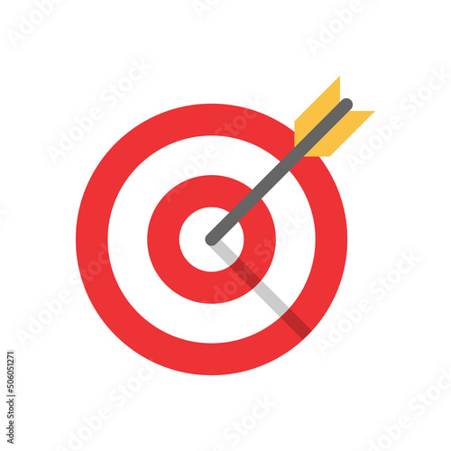 Free Download Red aim, arrow, Idea concept, perfect hit, winner, target goal icon. Success abstract logo. - GFXLoad
