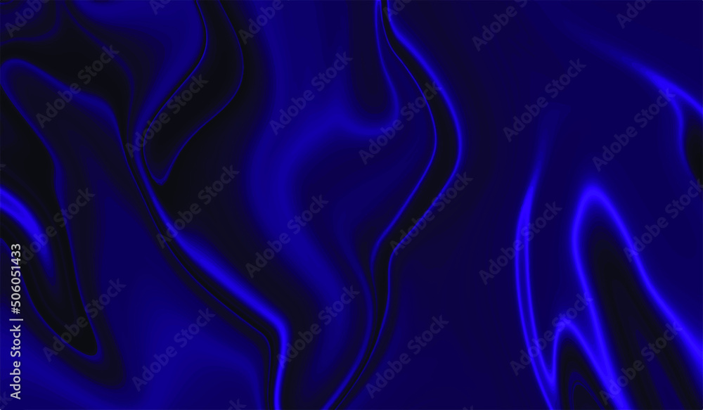 Fototapeta premium glossy lighting blue and black color smooth liquid background 