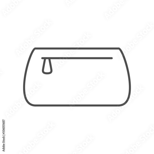 Cosmetic bag line outline icon