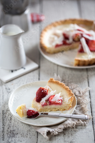 Appetizing beautiful cupcake  beautiful still life with a delicious cake on the table. Sweet delicacy berry pudding in a pastry shop. beautiful food