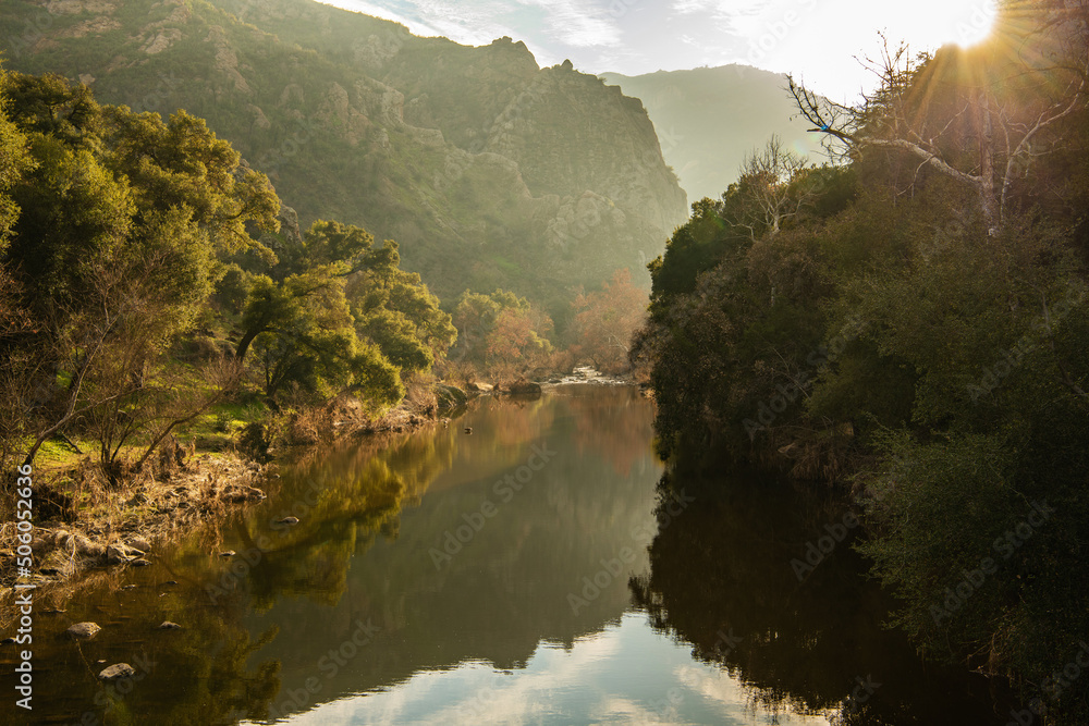 Malibu Creek and Santa Monica Mountains Scenic Sunset