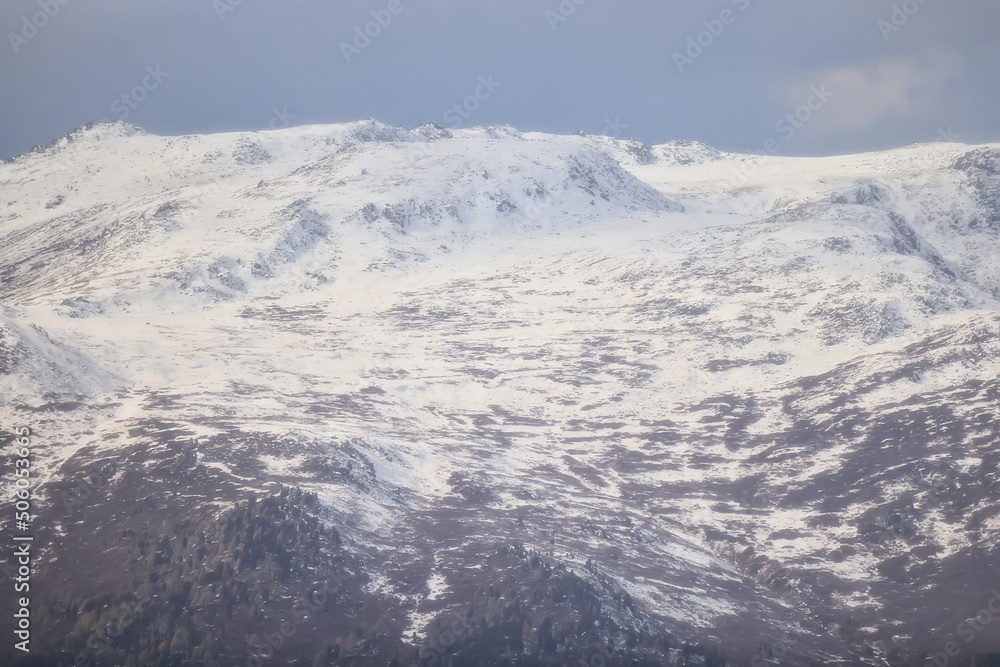 mountains snowy peaks, abstract landscape winter view mountains snowy peaks, abstract landscape winter view