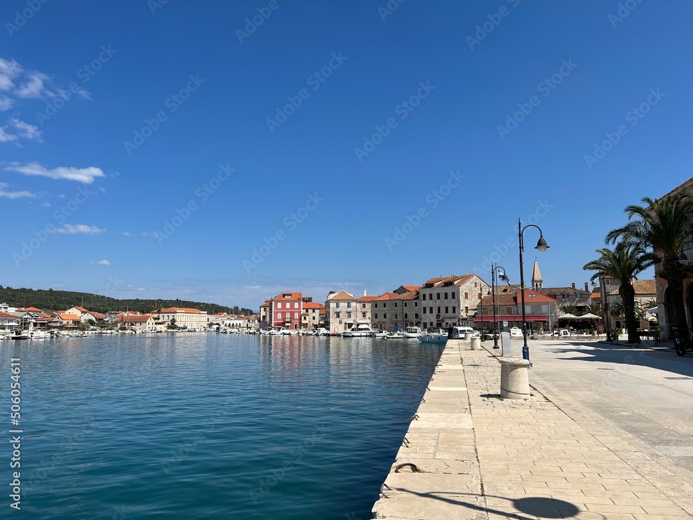 Harbour in Stari Grad on the island of Hvar in Croatia