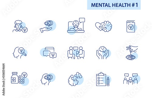 Print op canvas Mental health and psychological help