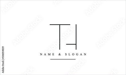TH, HT, T, H abstract letters logo monogram