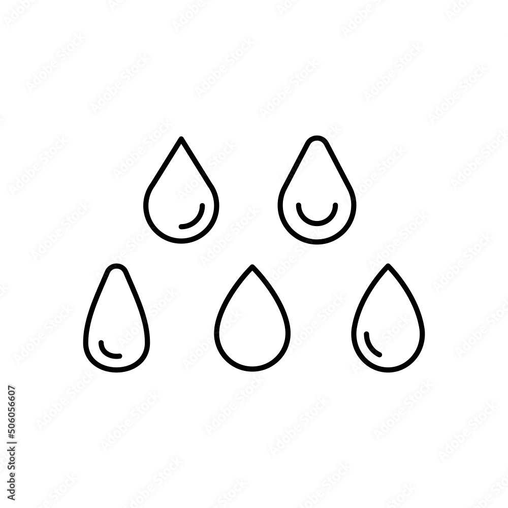 Drop Icon Set Vector Symbol Design Illustration Drop Icon Set Vector Symbol Design Illustration