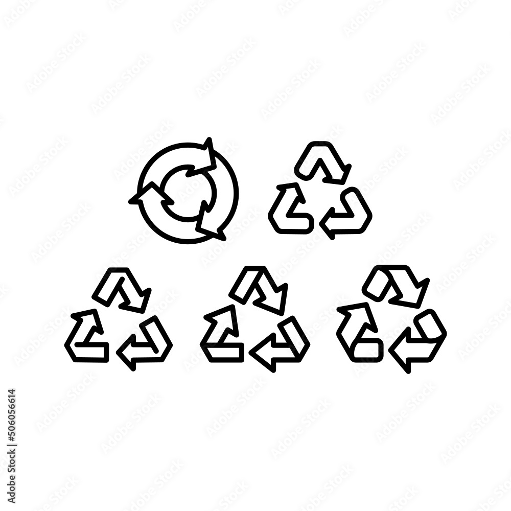 Obraz premium Recycle Icon Set Vector Symbol Design Illustration