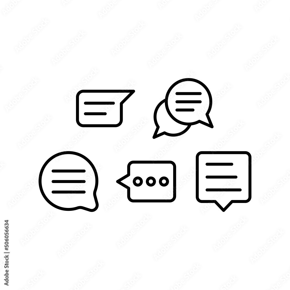 Comment Icon Set Vector Symbol Design Illustration Comment Icon Set Vector Symbol Design Illustration