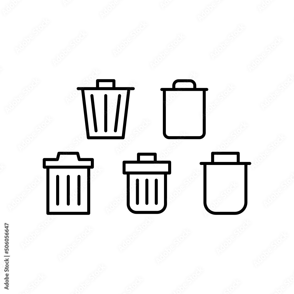 Delete Icon Set Vector Symbol Design Illustration Delete Icon Set Vector Symbol Design Illustration