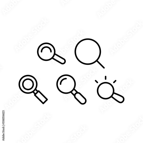 Search Icon Set Vector Symbol Design Illustration